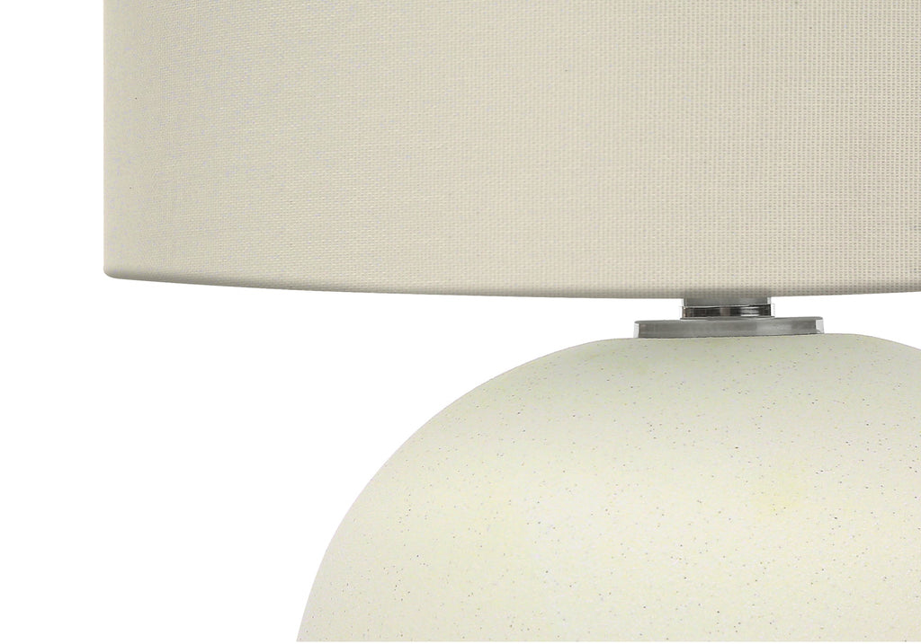 Lighting, 18'h, Table Lamp, Ivory / Cream Shade, Cream Ceramic, Contemporary