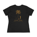 Fore Her Golf Lifestyle Women's Tee – Palm Tree Golfer Graphic Cotton Shirt