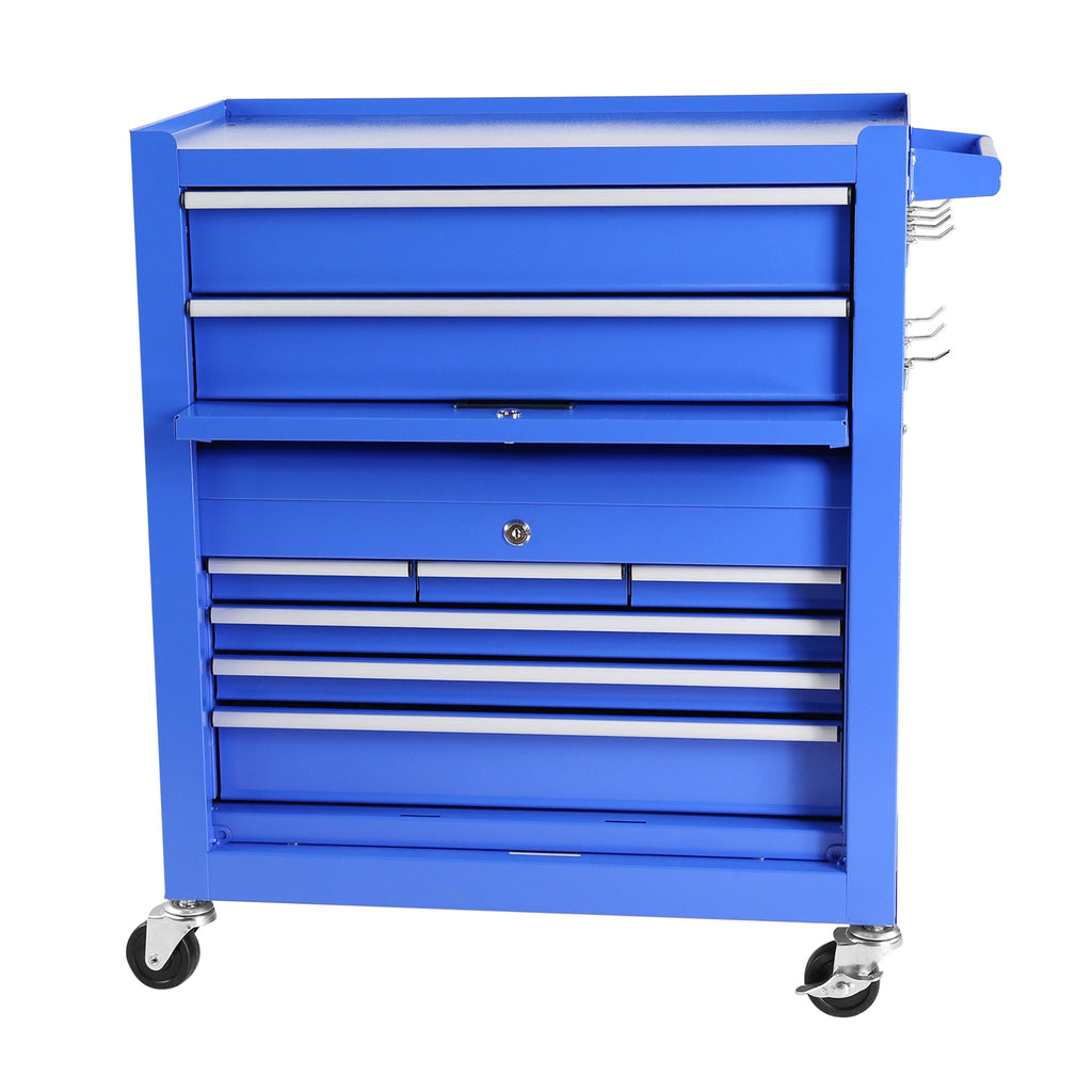 Rolling Tool Chest with Wheels and 8 Drawers, Detachable Large Tool Cabinet with Lock for Garage, Locking Mechanic Tool Cart with Black Liner for Warehouse, Workshop, High Capacity