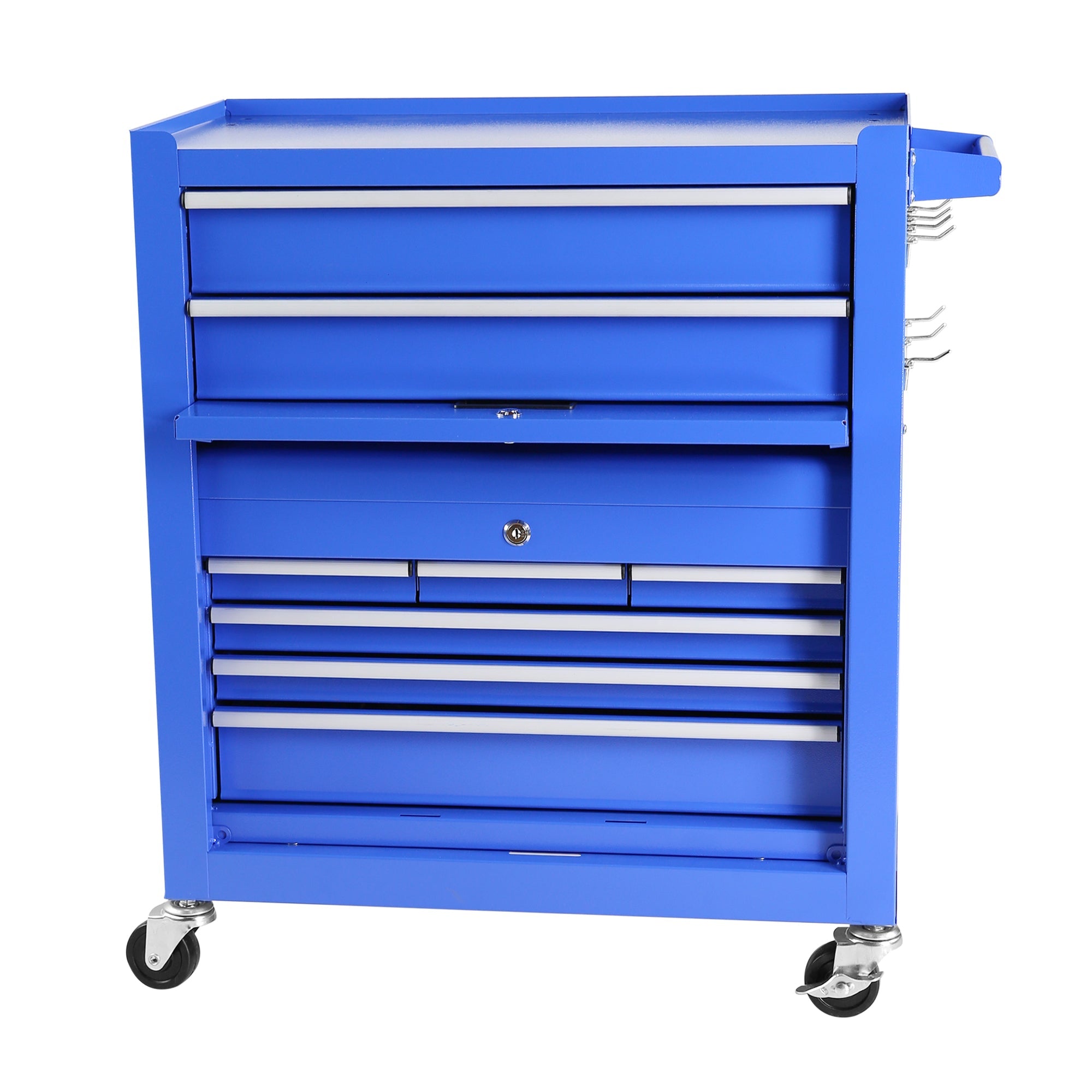 Rolling Tool Chest with Wheels and 8 Drawers, Detachable Large Tool Cabinet with Lock for Garage, Locking Mechanic Tool Cart with Black Liner for Warehouse, Workshop, High Capacity