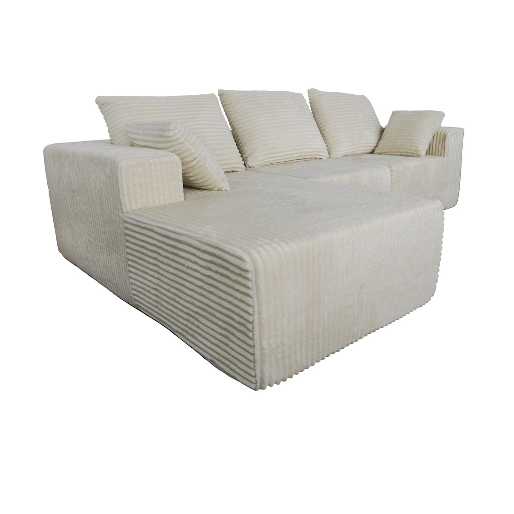 Corner combination sofa, sectional sofa ,couch sofa,sofa bed, made of high-density sponge and soft plush fabric, with multiple combinations available(beige)