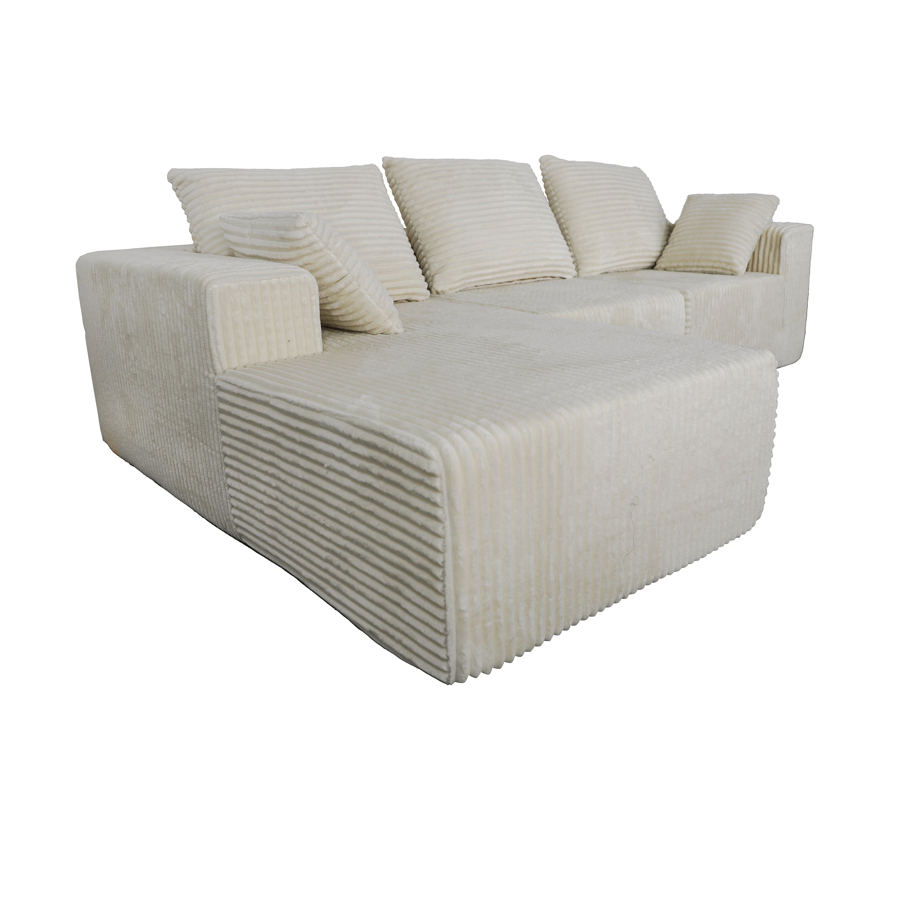 Corner combination sofa, sectional sofa ,couch sofa,sofa bed, made of high-density sponge and soft plush fabric, with multiple combinations available(beige)