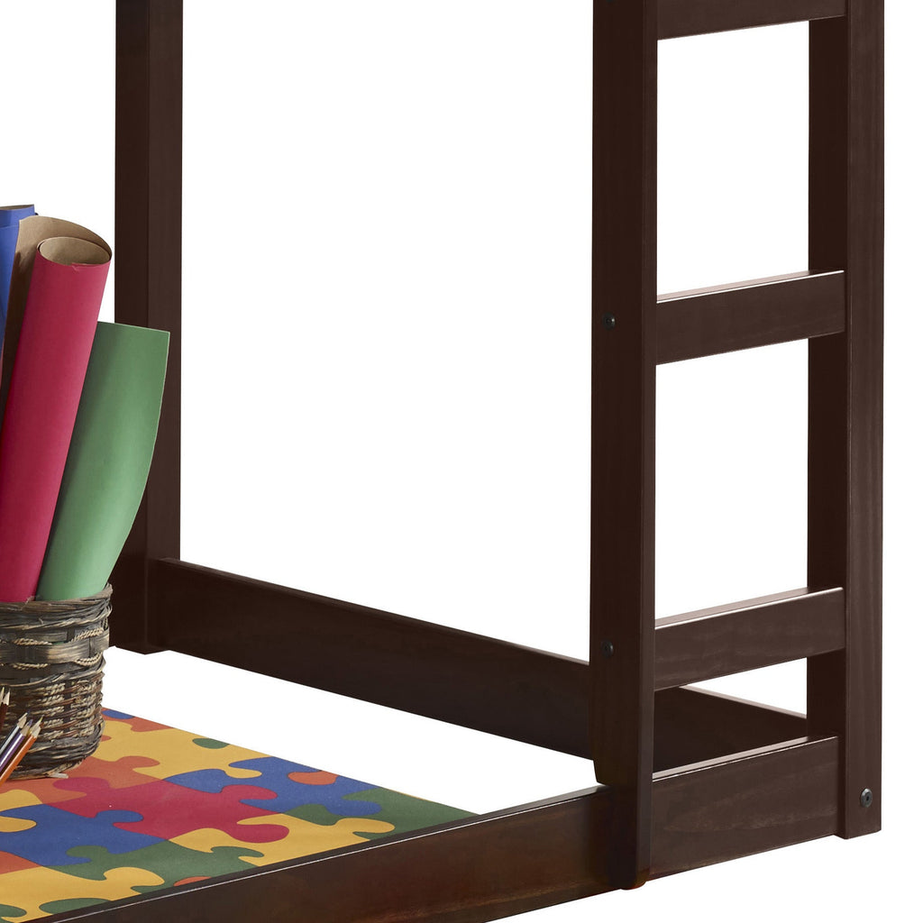 Espresso Twin Loft Bed with Ladder