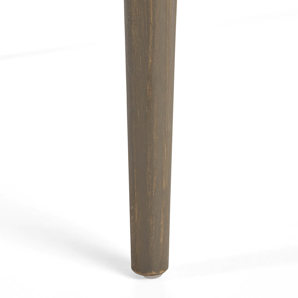 Modern Outdoor Square Acacia Wood Table with Straight Legs, Gray Finish, 35.5 x 35.5 x 30 Inches