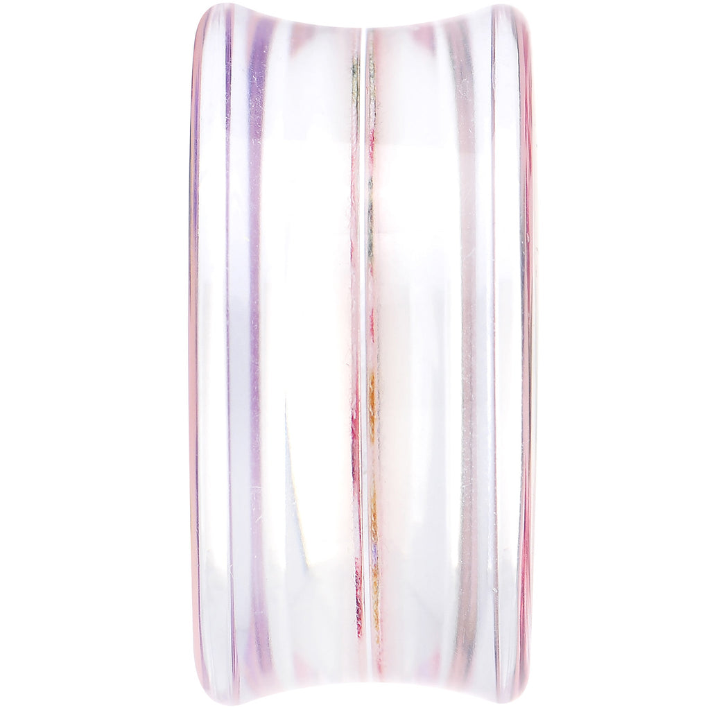 24mm Acrylic Pink Grandma's Wallpaper Flowered Saddle Plug