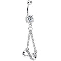 Clear Cubic Zirconia Dazzling Infinity Symbol Dangle Belly Ring