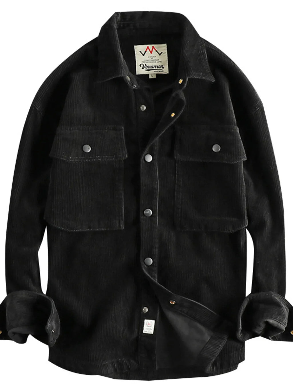 Corduroy Button Up Long Sleeve Jacket
