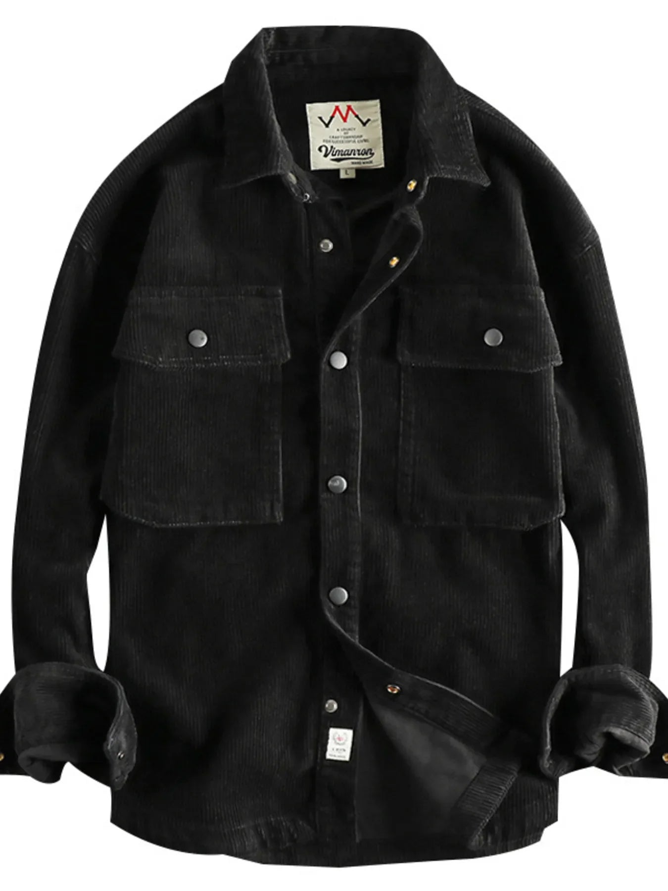 Corduroy Button Up Long Sleeve Jacket