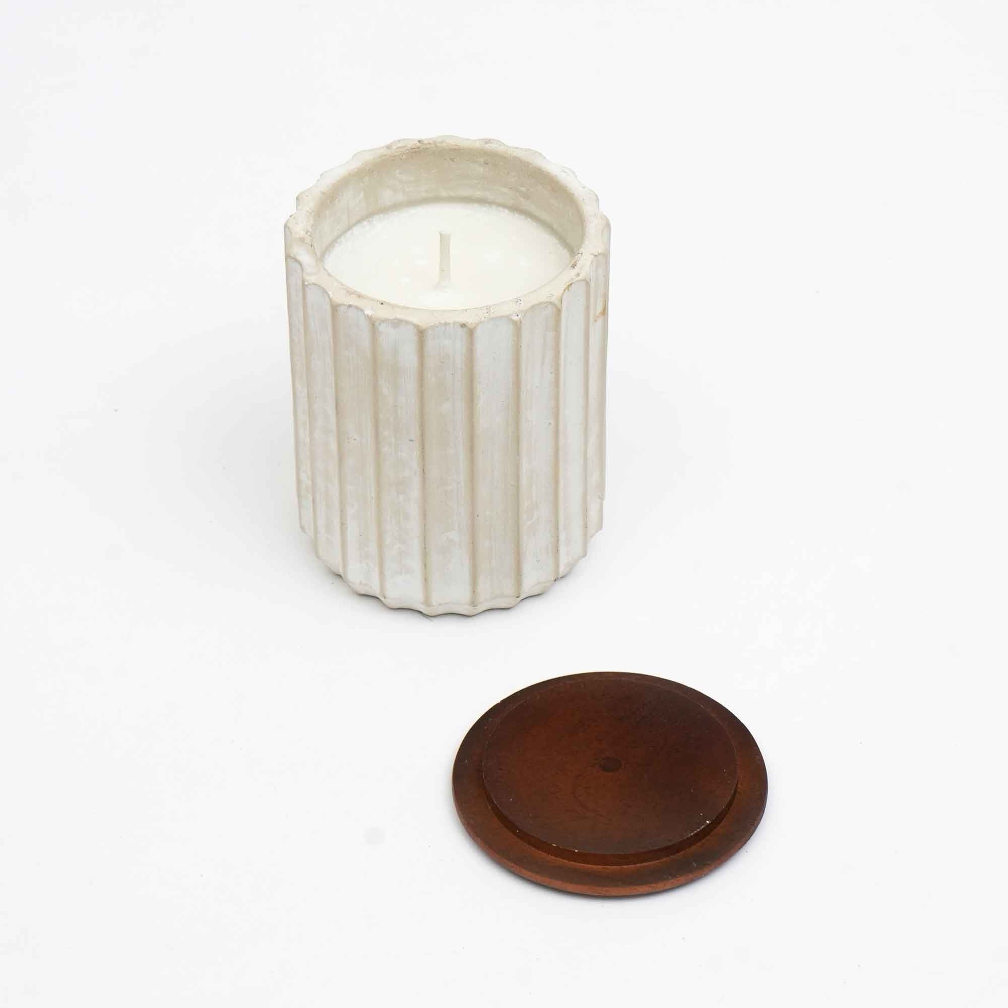 Jar Candle  Ecomix Wax Fill With Wooden Lid - Vanilla Lavender, 6oz