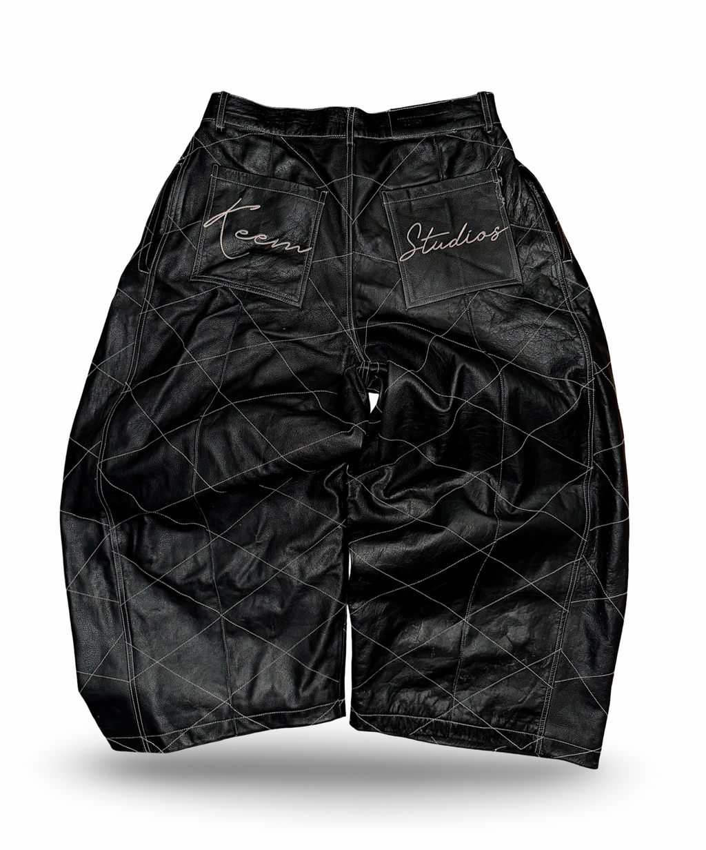 Leather Pleated Pant