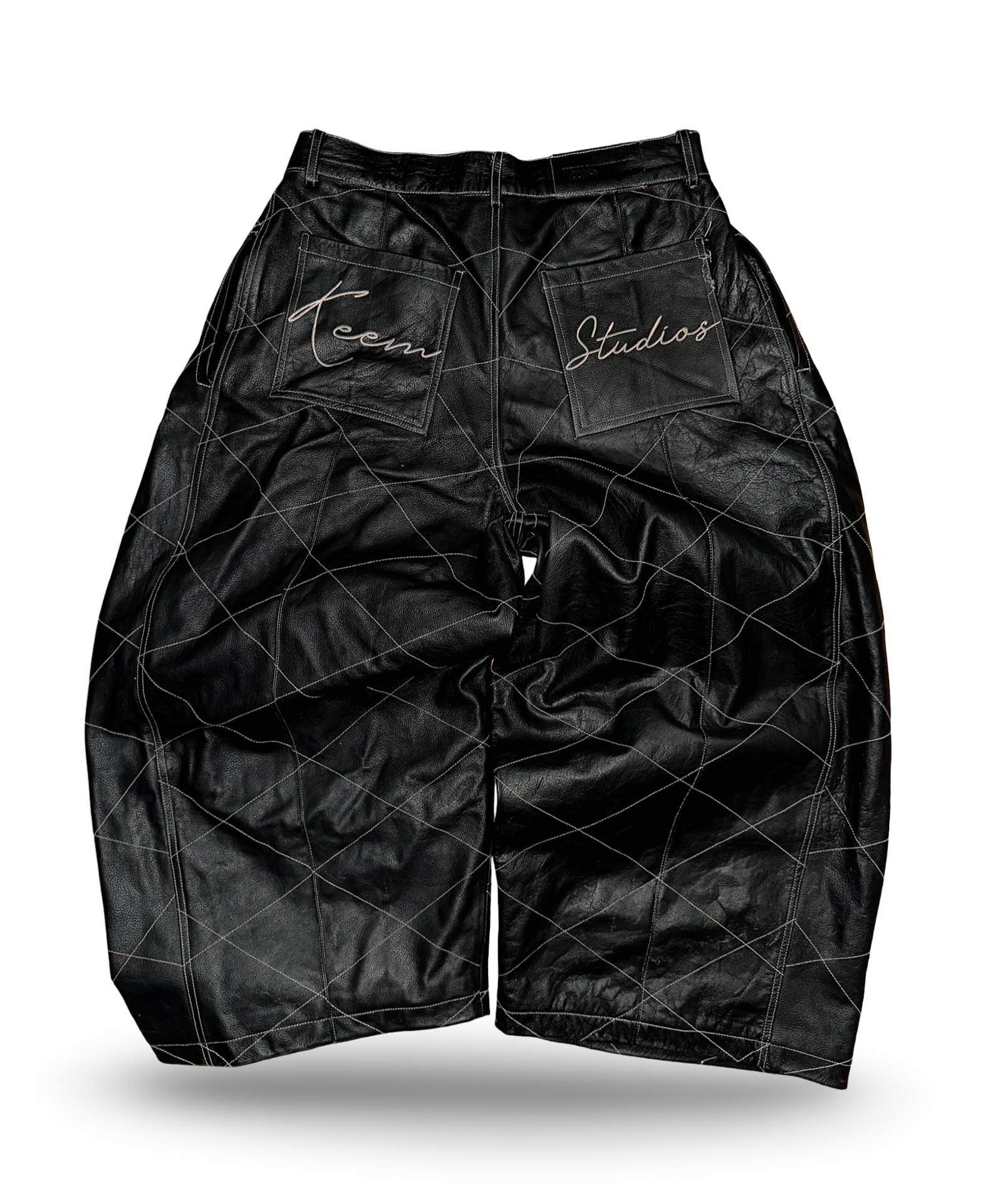 Leather Pleated Pant