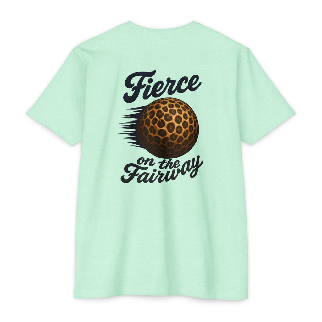 Fierce on the Fairway T-Shirt — Cheetah Print Golf Ball Design