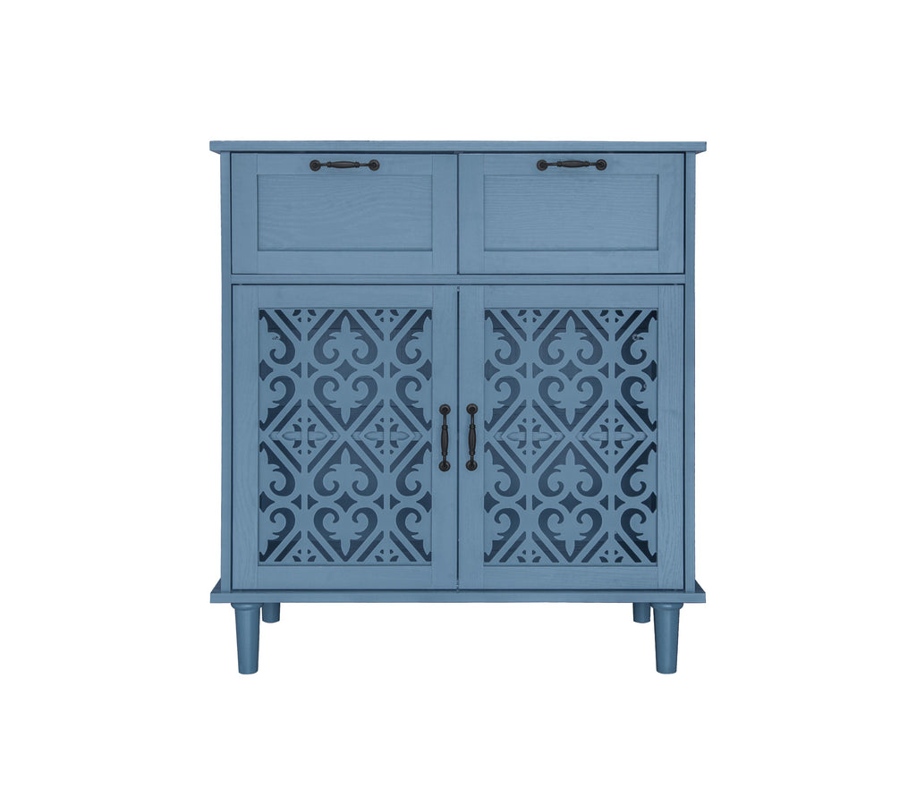 2 Door 2 Drawer Cabinet, American Furniture, Suitable for Bedroom, Living Room, Study