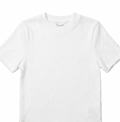 Suzette - White Ribbed Short Sleeve