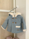 Martin Aranda - Draylon Knitted Lined Coat Plush Lining, Blue