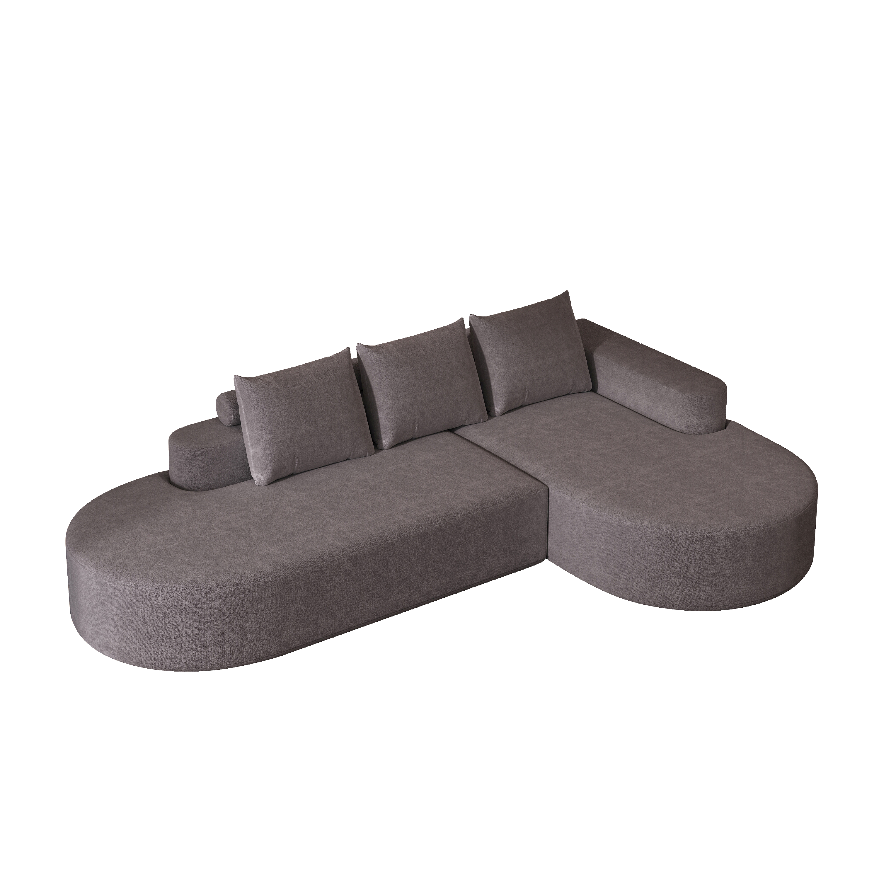 Modern Curved sofa ,Chenille Upholstered Sectional Sofa Couch Set,Modular 108.5' L Shaped Sectional Living Room Sofa Set With 3 Pillows,Free Combination Sofa Couch for Living Room,Bedroom