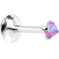 16G 5/16 Pink 2.5mm Synthetic Opal Internally Threaded Labret