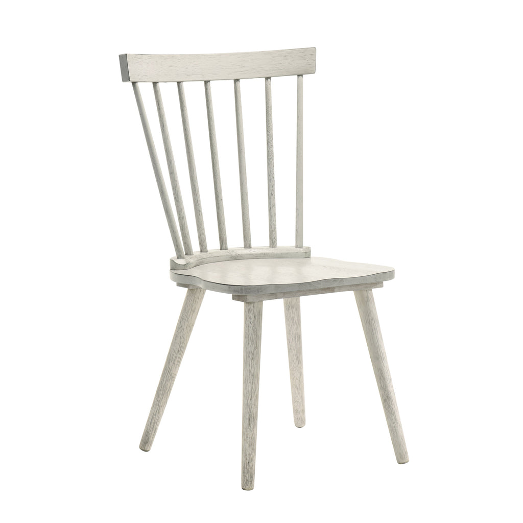 2-Piece Rustic Dining Side Chair Set, Solid Wood Frame, Farmhouse Modern Design, Easy Assembly
