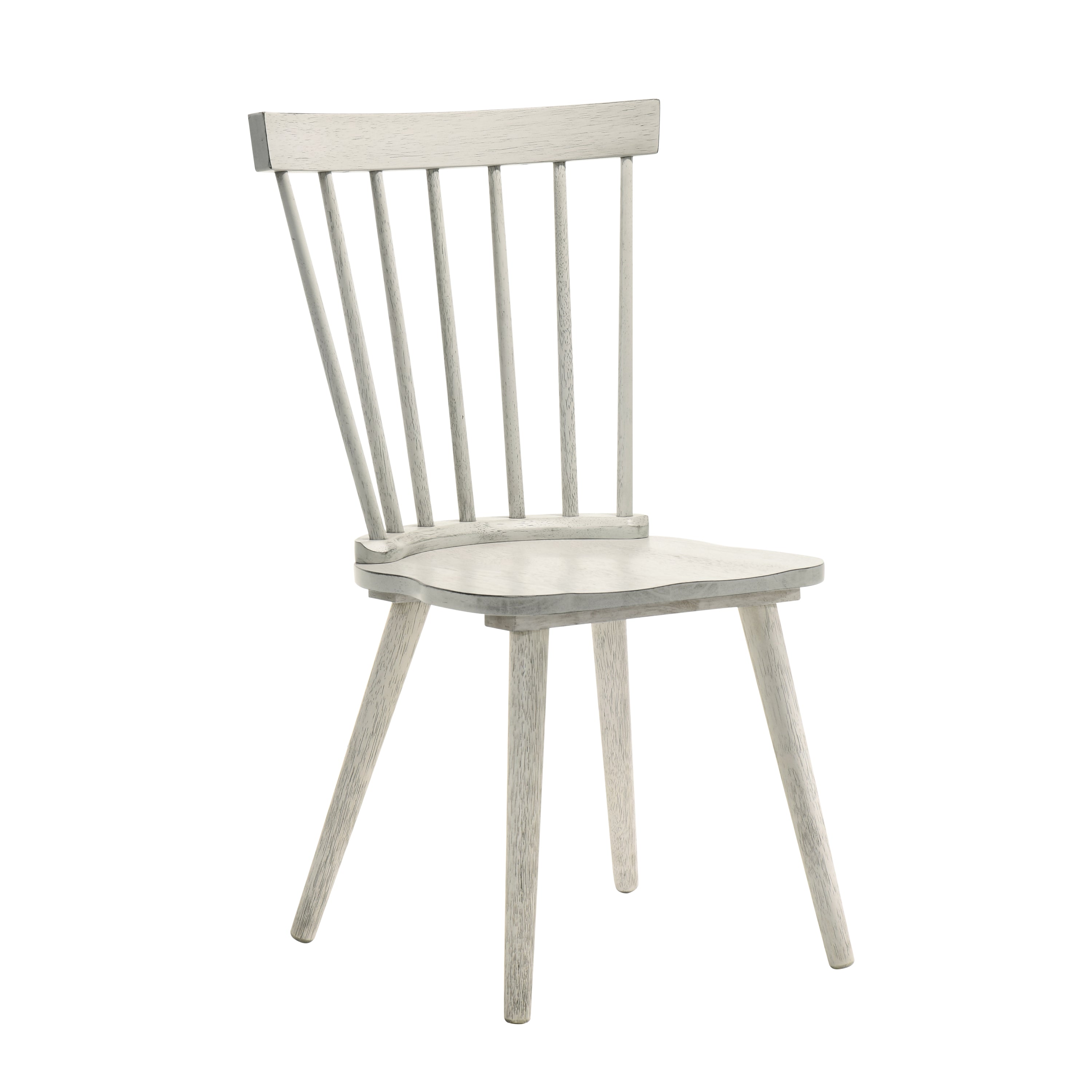 2-Piece Rustic Dining Side Chair Set, Solid Wood Frame, Farmhouse Modern Design, Easy Assembly