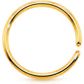 18G 3/8 Gold IP Annealed Steel Seamless Circular Ring
