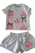 Firehouse - White Bow Short Set