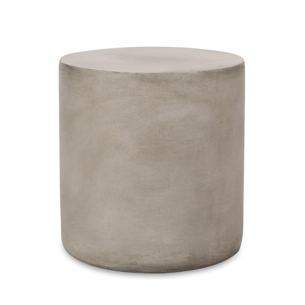 Outdoor LightWeight Concrete Side Table,Light Gray_70886.00