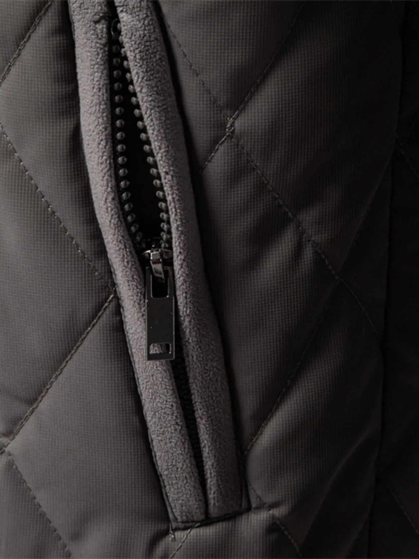 Quilted Snap Down Long Sleeve Jacket