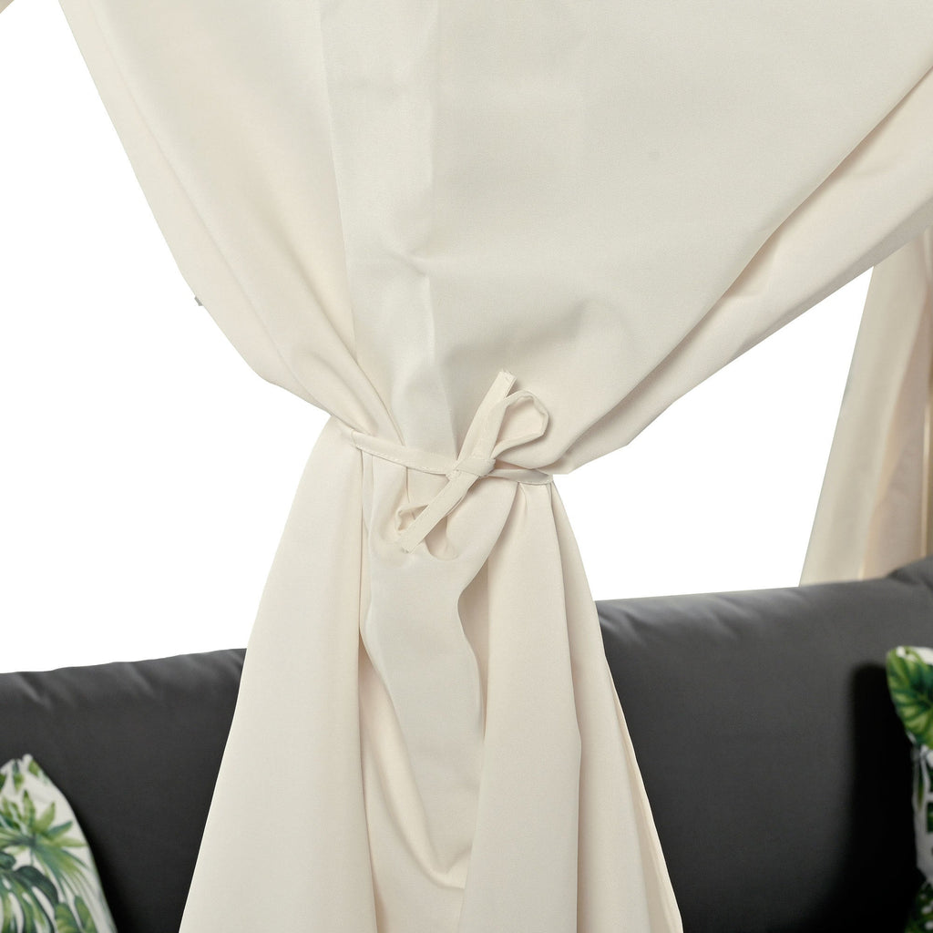 U_Style  Outdoor Patio Sunbed with Curtains, High Comfort, Suitable for Multiple Scenarios