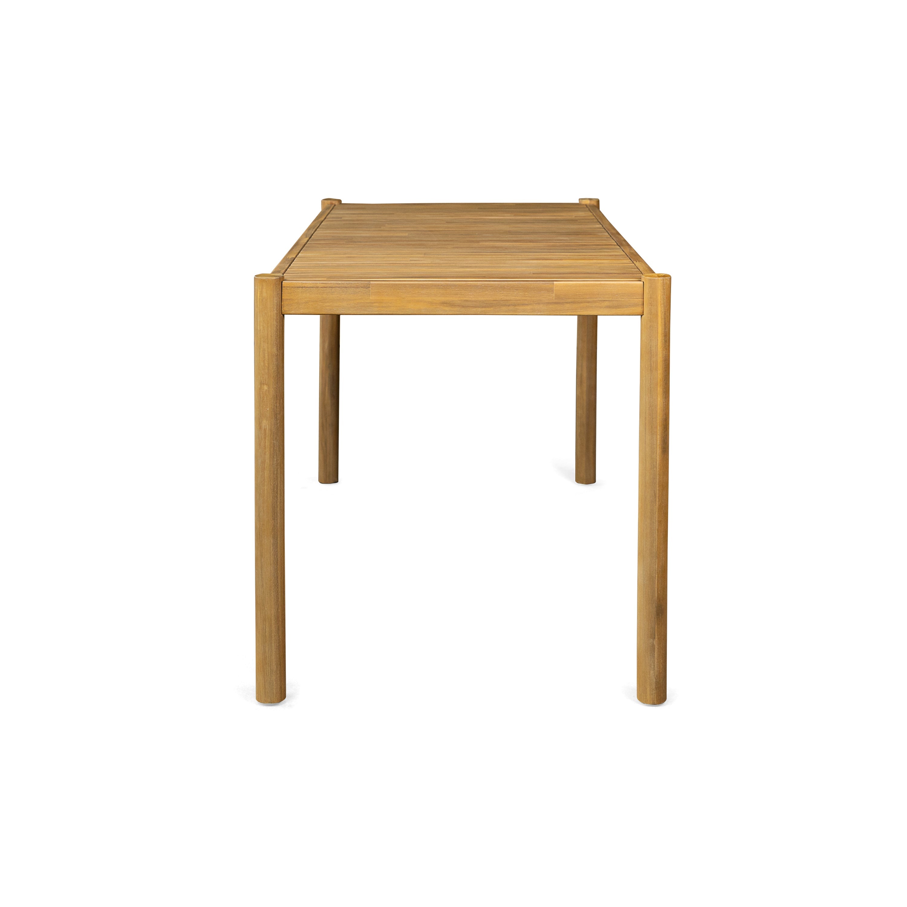 Classic Patio Dining Table, Acacia Wood, Light Teak Finish