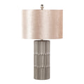 Tania 22' Contemporary Ceramic Table Lamp in Brown and Metallic Brown Ceramic with Champagne Shade by LumiSource