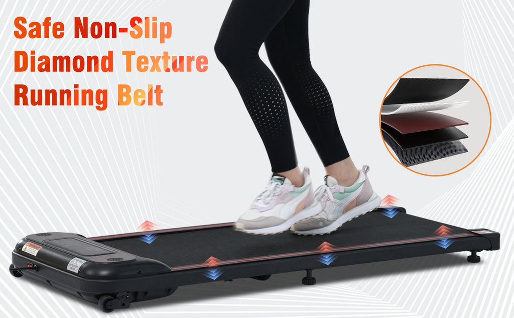 NEW Walking Pad Under Desk Treadmill for Home Office -2.5HP Walking Treadmill With Incline 0.5-4MPH 265LBS Capacity Treadmill for Walking Running - Wristband Remote