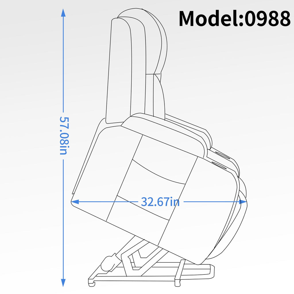 Infinite Position Single Motor Up to 350 LBS Power Lift Recliner Chair for Elderly, Heavy Duty Motion Mechanism with 8-Point Vibration Massage and Lumbar Heating, USB Charging Port, Cup Holders, Grey