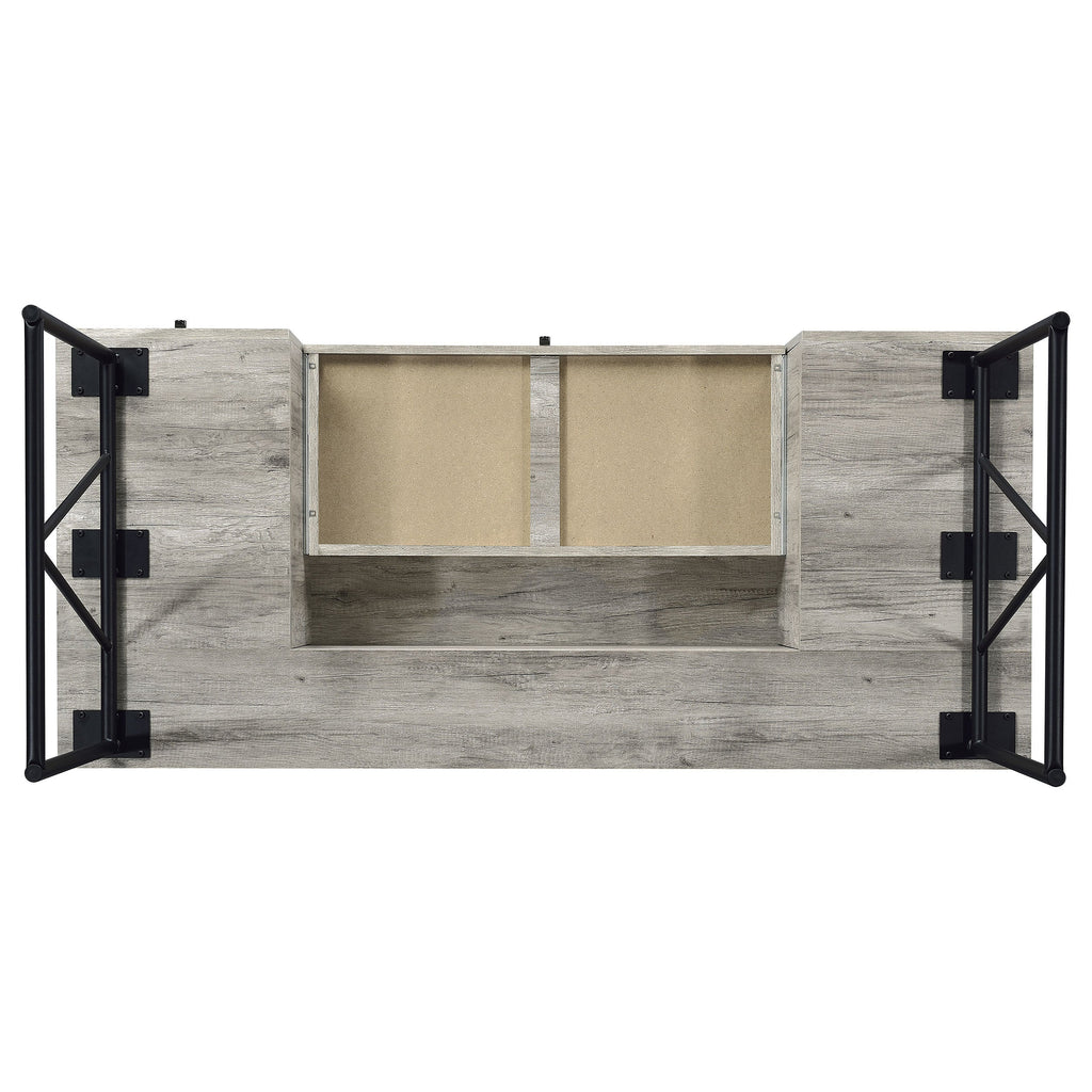 Sonoma Grey Driftwood 4-Drawer Writing Desk