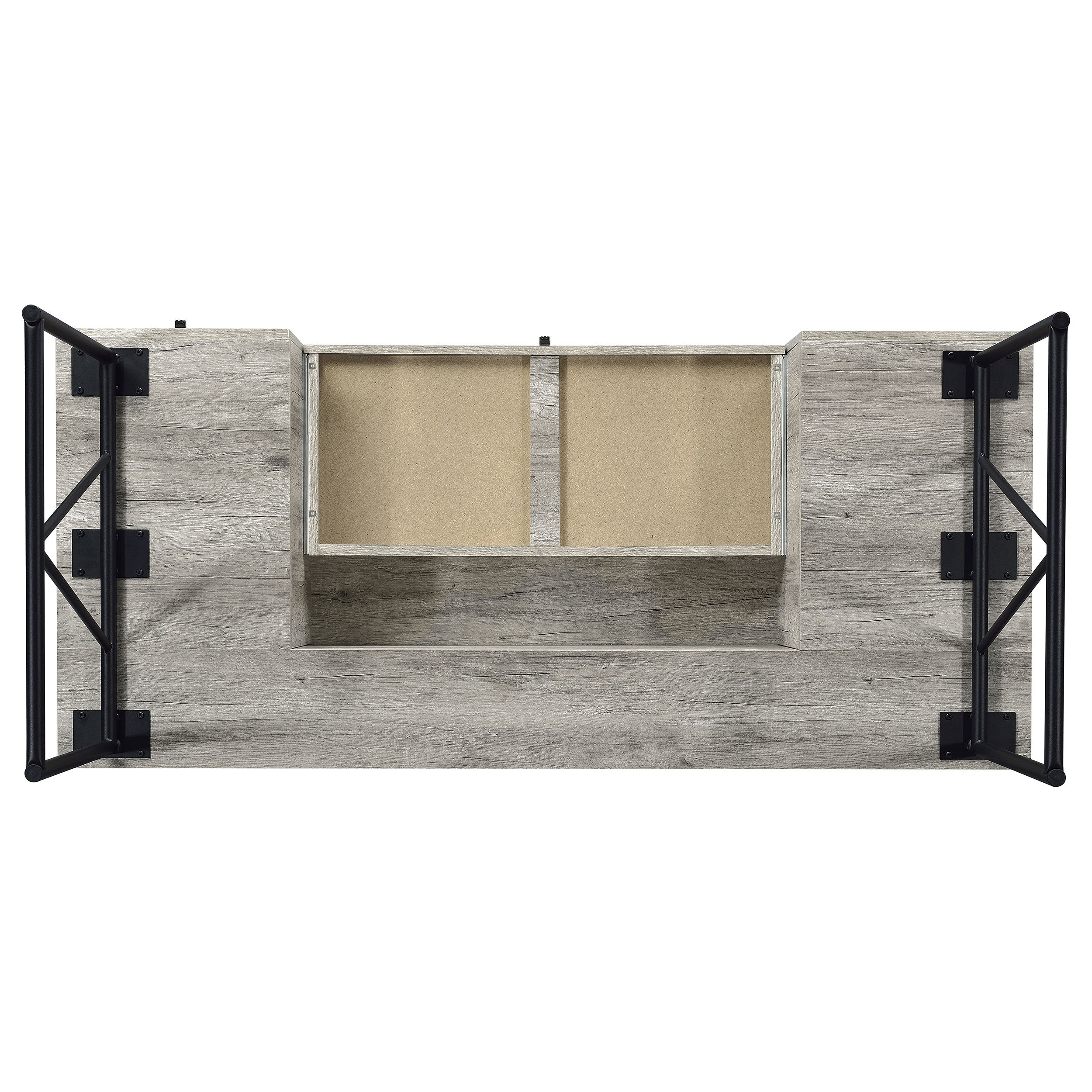 Sonoma Grey Driftwood 4-Drawer Writing Desk