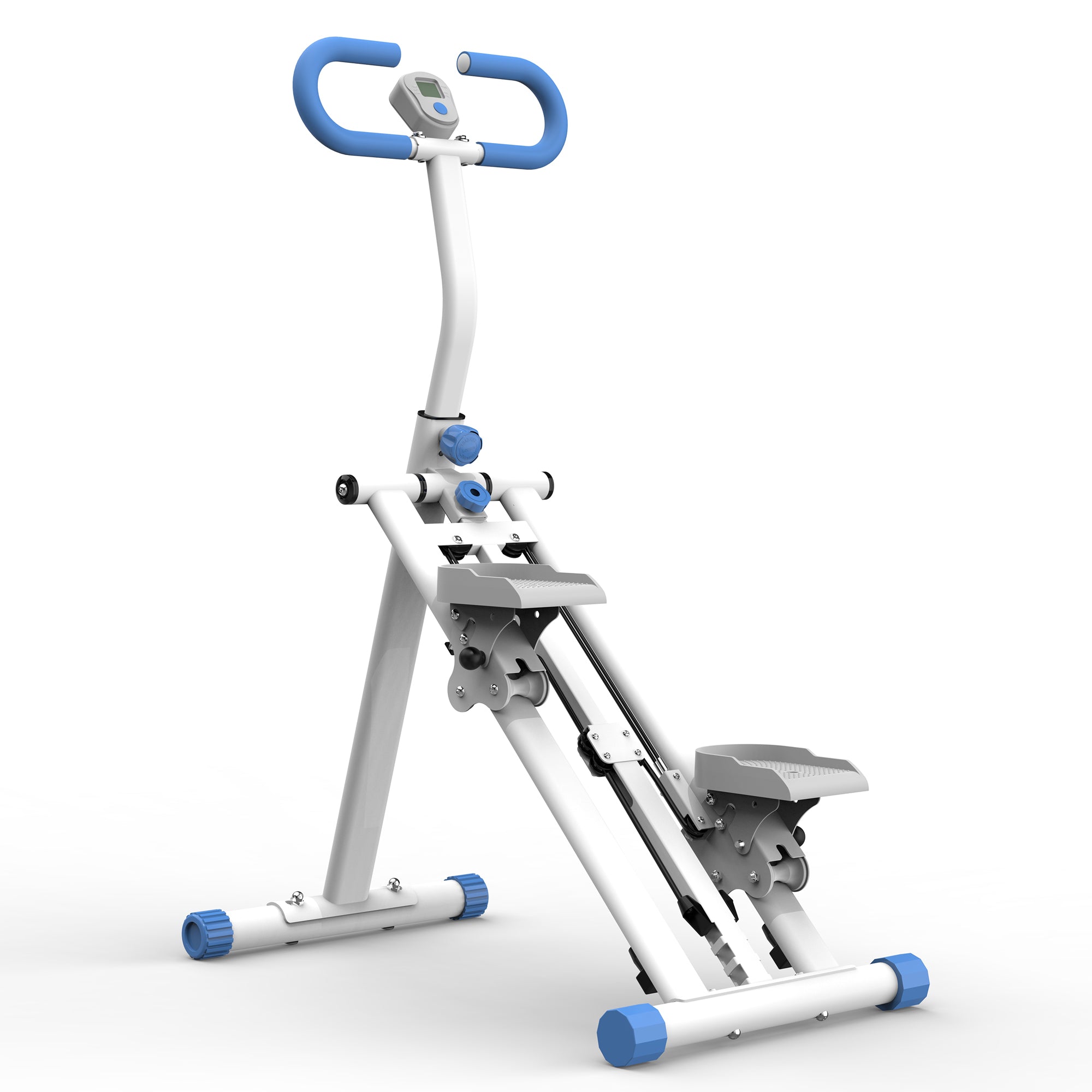 Stair Stepper with resistance Home-Upgrade Vertical Climber Workout Machine for Full-Body Exercise Climber Fitness Equipment with Stable Frame Adjustable Handlebar-Blue