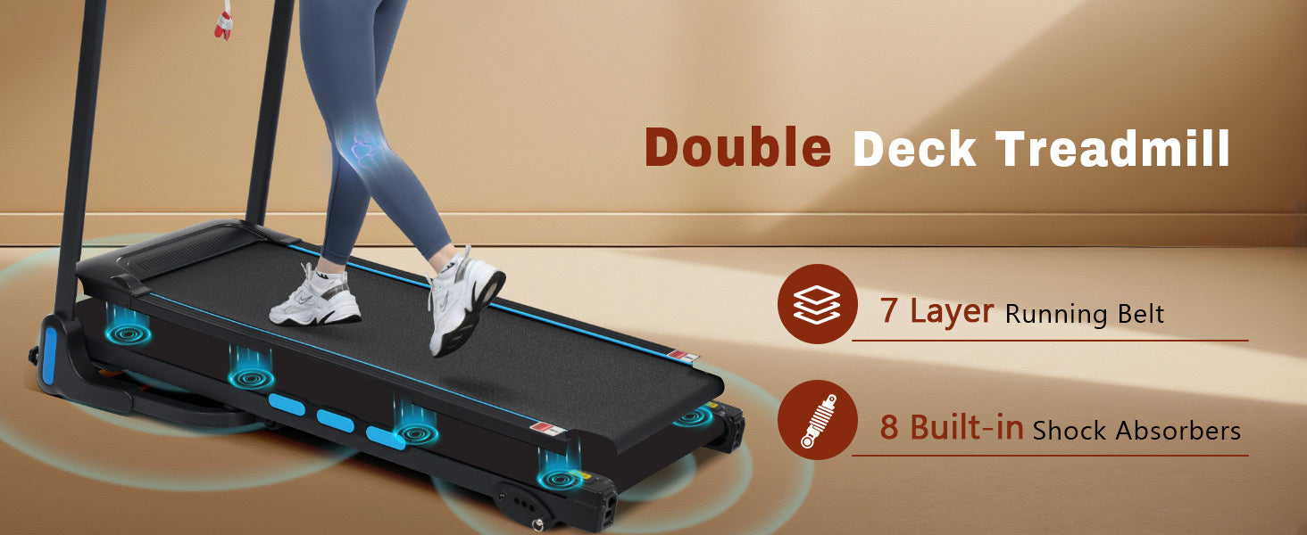 New Treadmills for Home, 3.5HP Hydraulic System Auto Foldable Treadmill with Incline,10MPH 350Lbs Weight Capacity Electric Treadmills with Heart Rate Sensors,Type C & USB Charge ,Bluetooth Speaker