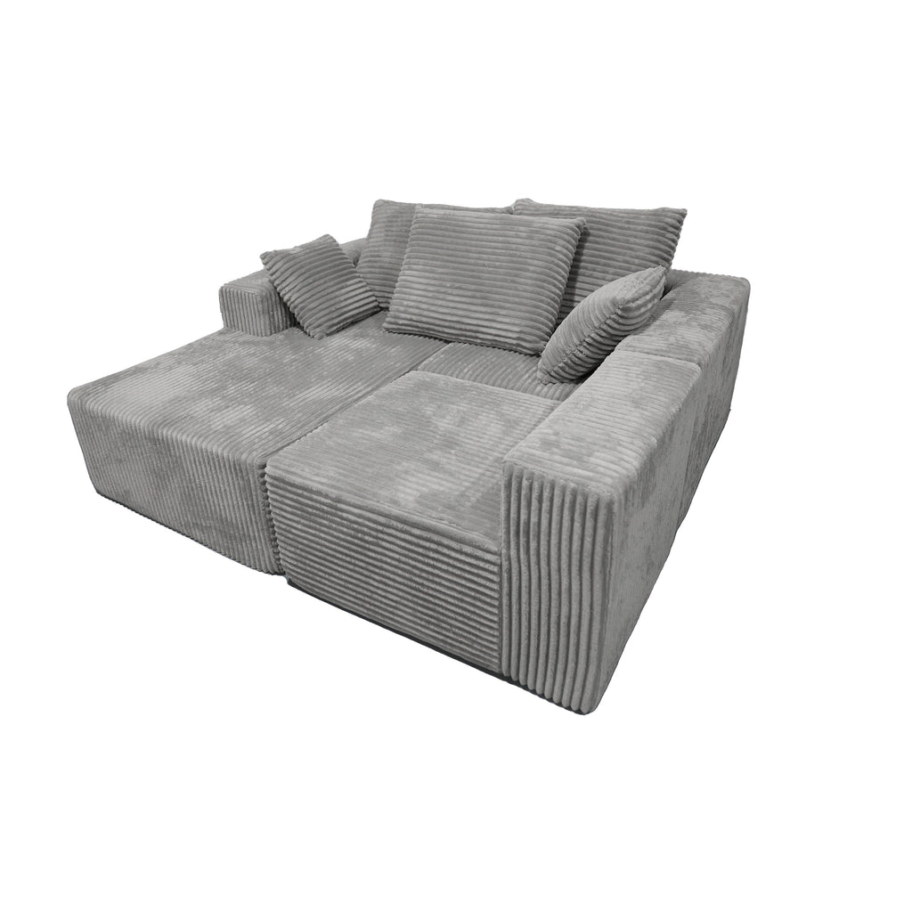 Corner combination sofa, sectional sofa ,couch sofa,sofa bed, made of high-density sponge and soft plush fabric, with multiple combinations available(gray)