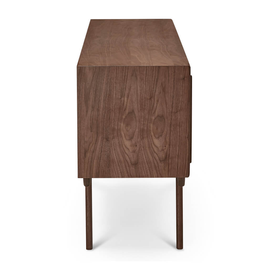 Strathcona Contemporary Walnut Wood Media Cabinet / Solid Walnut