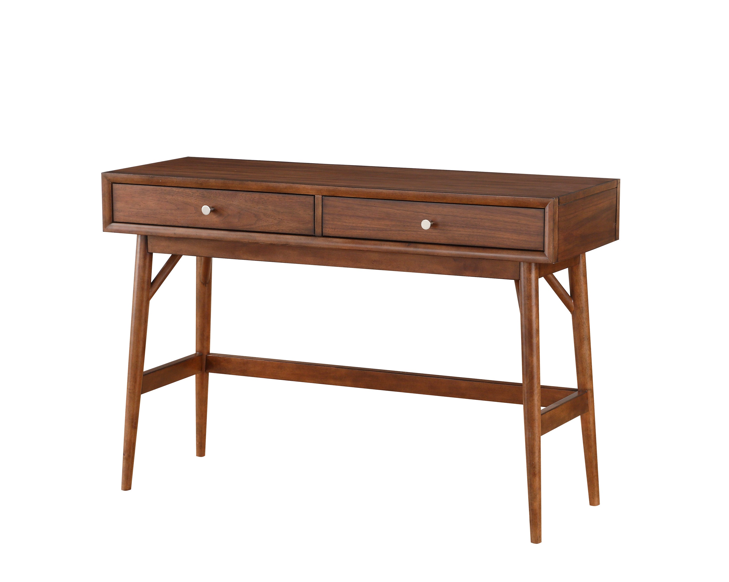 Sofa Table with Drawers Brown Finish Living Room Furniture 1pc