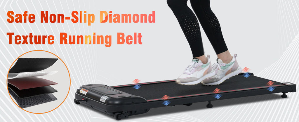 NEW Walking Pad Under Desk Treadmill for Home Office -2.5HP Walking Treadmill With Incline 0.5-4MPH 265LBS Capacity Treadmill for Walking Running - Wristband Remote