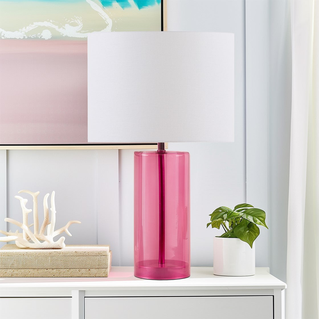 Glass Table Lamp Pink See below