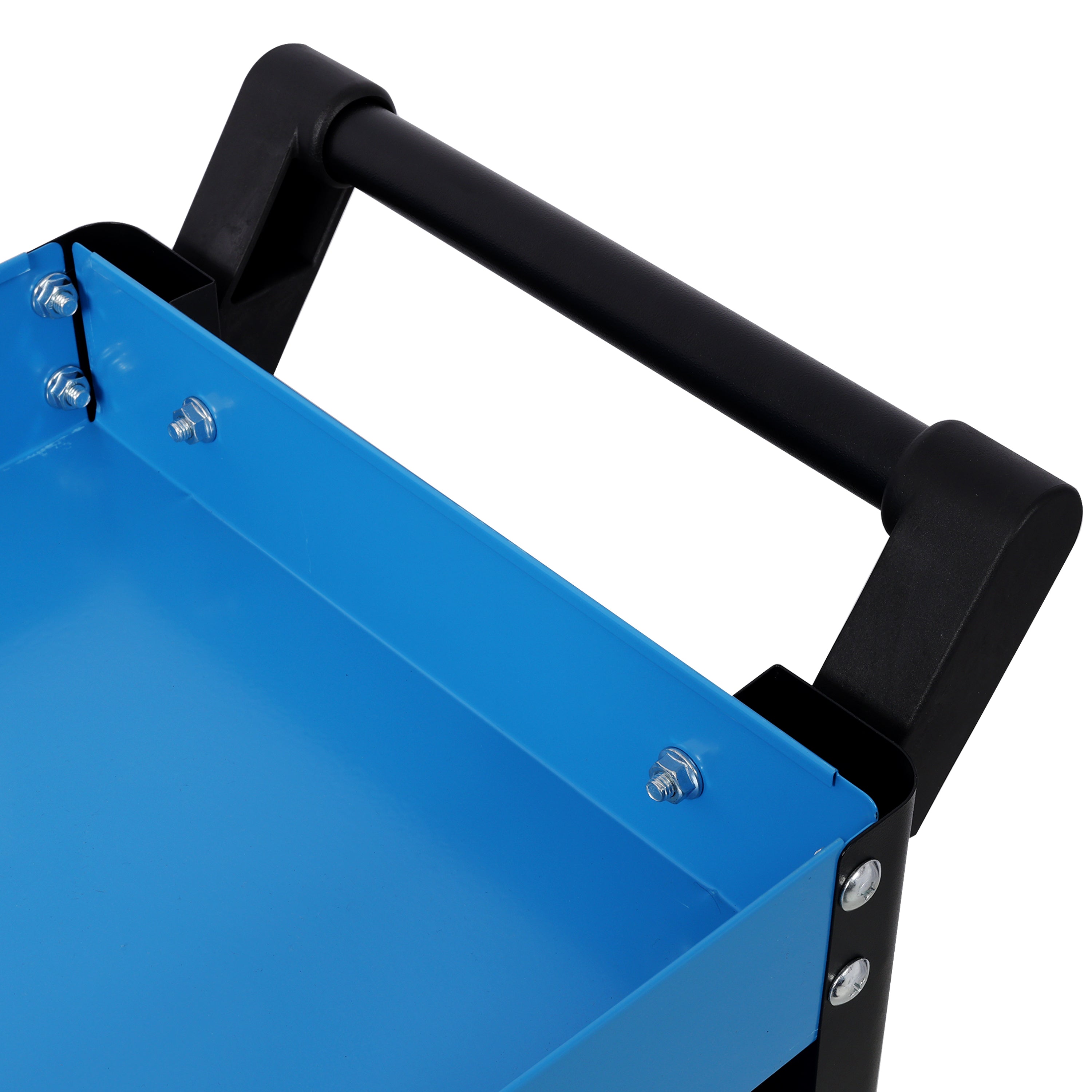 3 Tier Rolling Tool Cart on Wheels,Heavy Duty Utility Tool Cart with Pegboard for Repair Shop, Garage, Warehouse,Blue