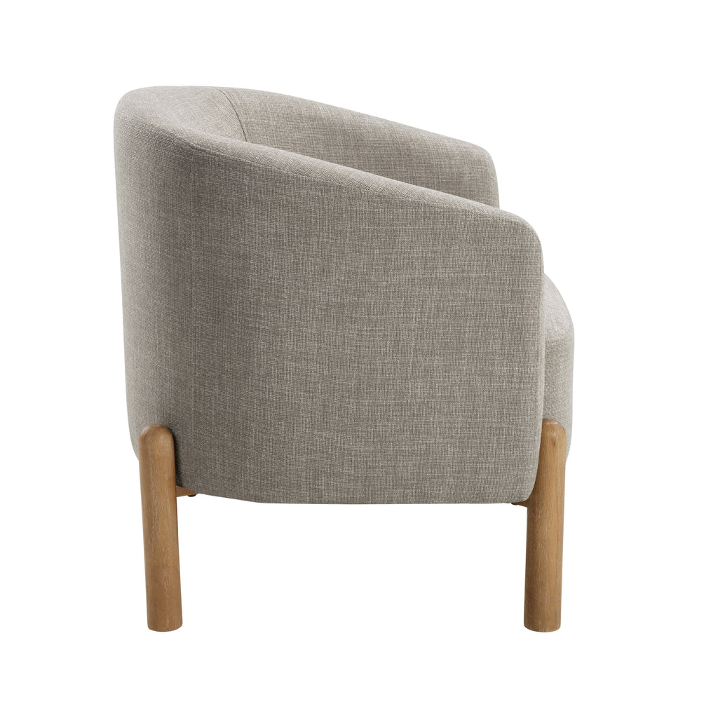Style Comfort Accent Chair Taupe Upholstery Durable Frame Solid Wood Legs Contemporary Living Room Furniture 1pc