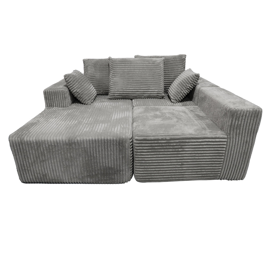 Corner combination sofa, sectional sofa ,couch sofa,sofa bed, made of high-density sponge and soft plush fabric, with multiple combinations available(gray)