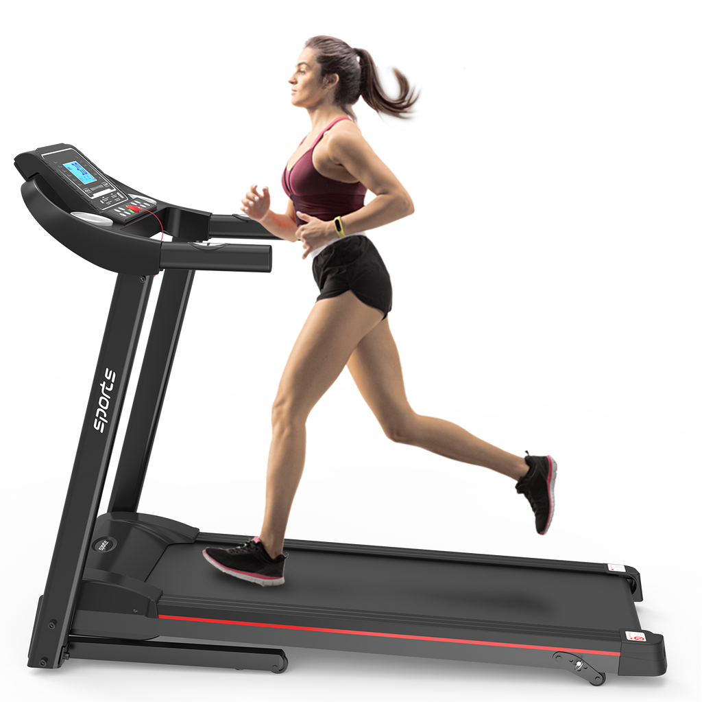 Fitshow App Home Foldable Treadmill with Incline, Folding Treadmill for Home Workout, Electric Walking Running Treadmill Machine 5' LCD Screen 250 LB Capacity Bluetooth Music