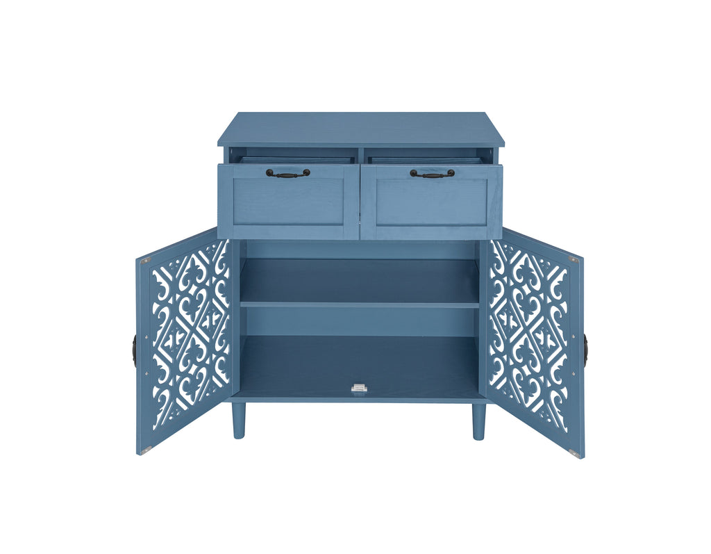 2 Door 2 Drawer Cabinet, American Furniture, Suitable for Bedroom, Living Room, Study