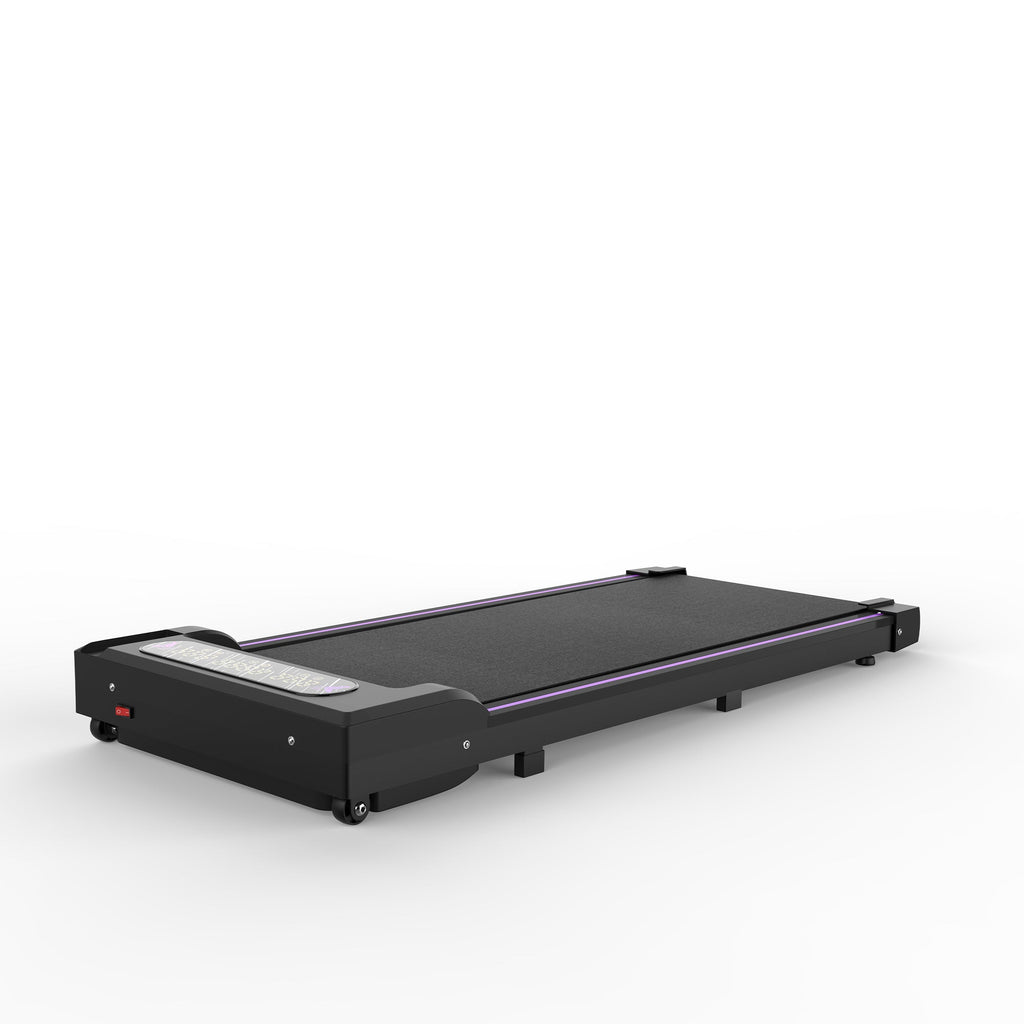 Under Desk Treadmill, Walking Pad, 2 in 1 Portable Treadmill with Handle Remote Control LED Display, Walking Jogging Machine for Home Office Use Black