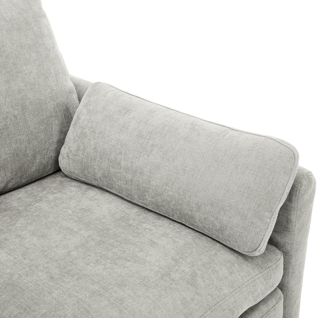 68.1' Cozy Upholstered Loveseat Sofa Oversized Comfy Comfy Cloud Sofa Double Cushion Loveseat Sofa Plush Cushion Sofa Couch for Living Room,Light Grey