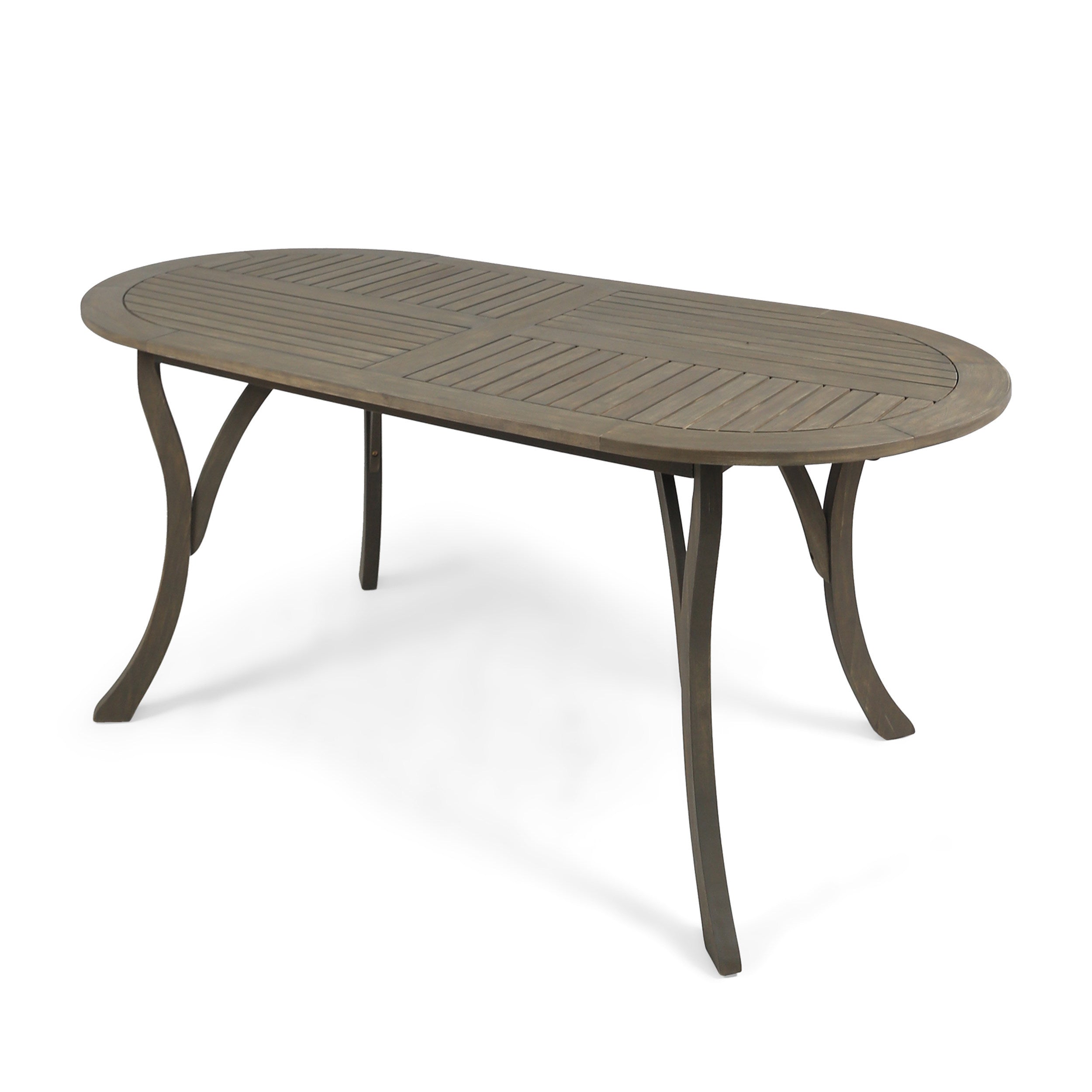 Acacia Wood 70' Dining Table - Stylish Gray Outdoor Table