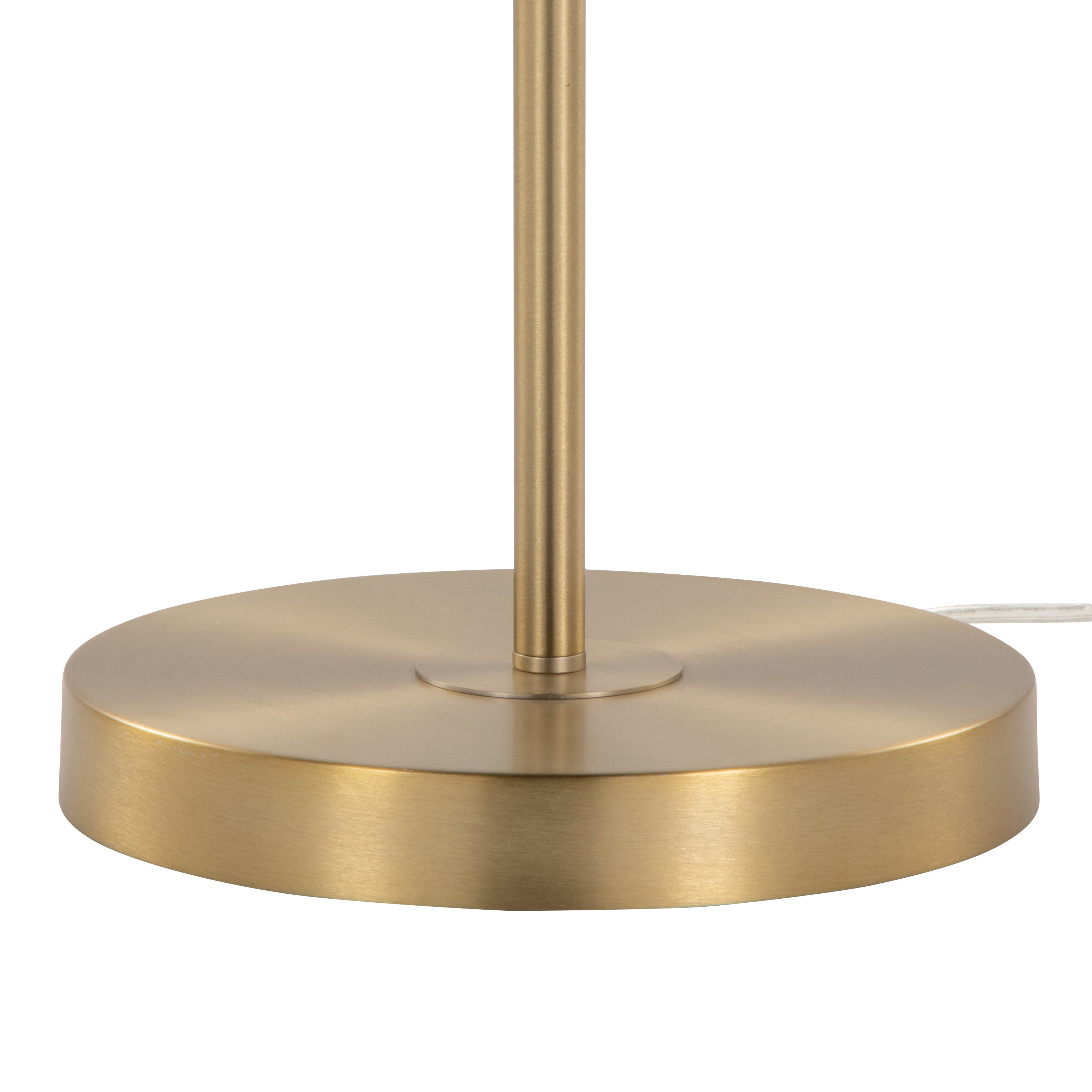 Bounty 62' Contemporary Metal Floor Lamp in Gold Metal with White Linen Shade from Grandview Gallery by LumiSource